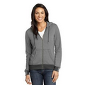 District Made Ladies' Mini Stripe Full Zip Hoodie